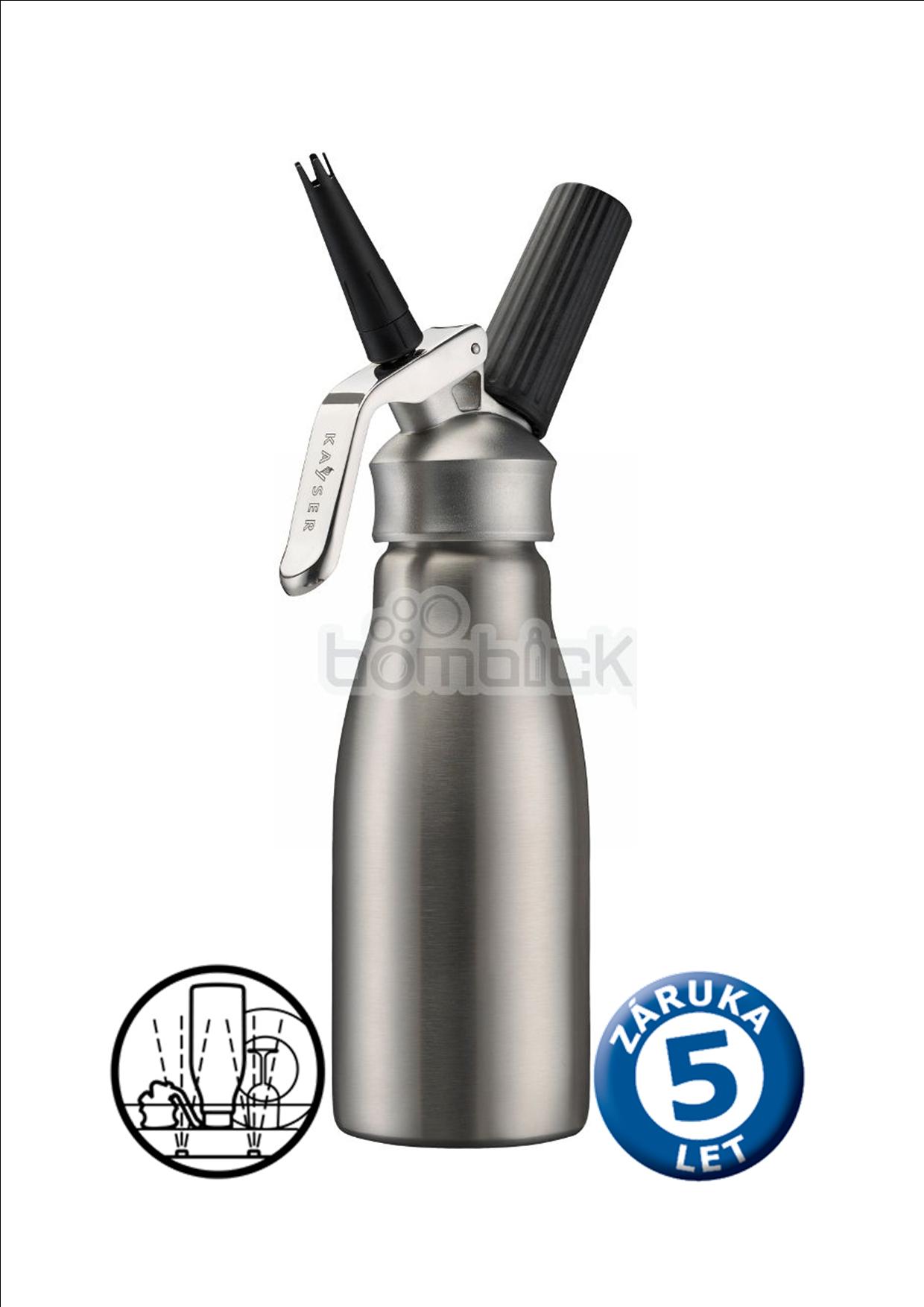Obrázok 3 - Šľahačkova fľaša WHIPCREAMER INOX Kayser 0,5 L PROFI PLUS 10 ks bombičiek ZDARMA